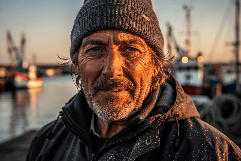 Pore-level skin detail with correct shallow depth of field