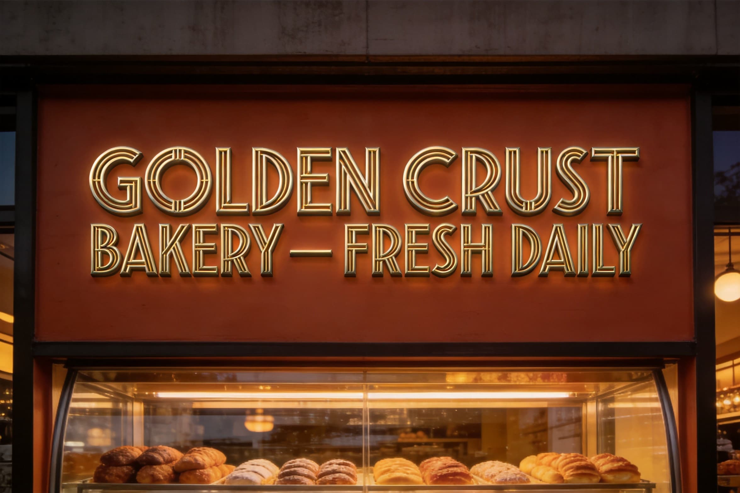 Crisp metallic letterforms, literal interpretation of the brief